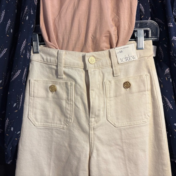 J Crew Nautical Cream Wide-Leg Jeans - Picture 6 of 16